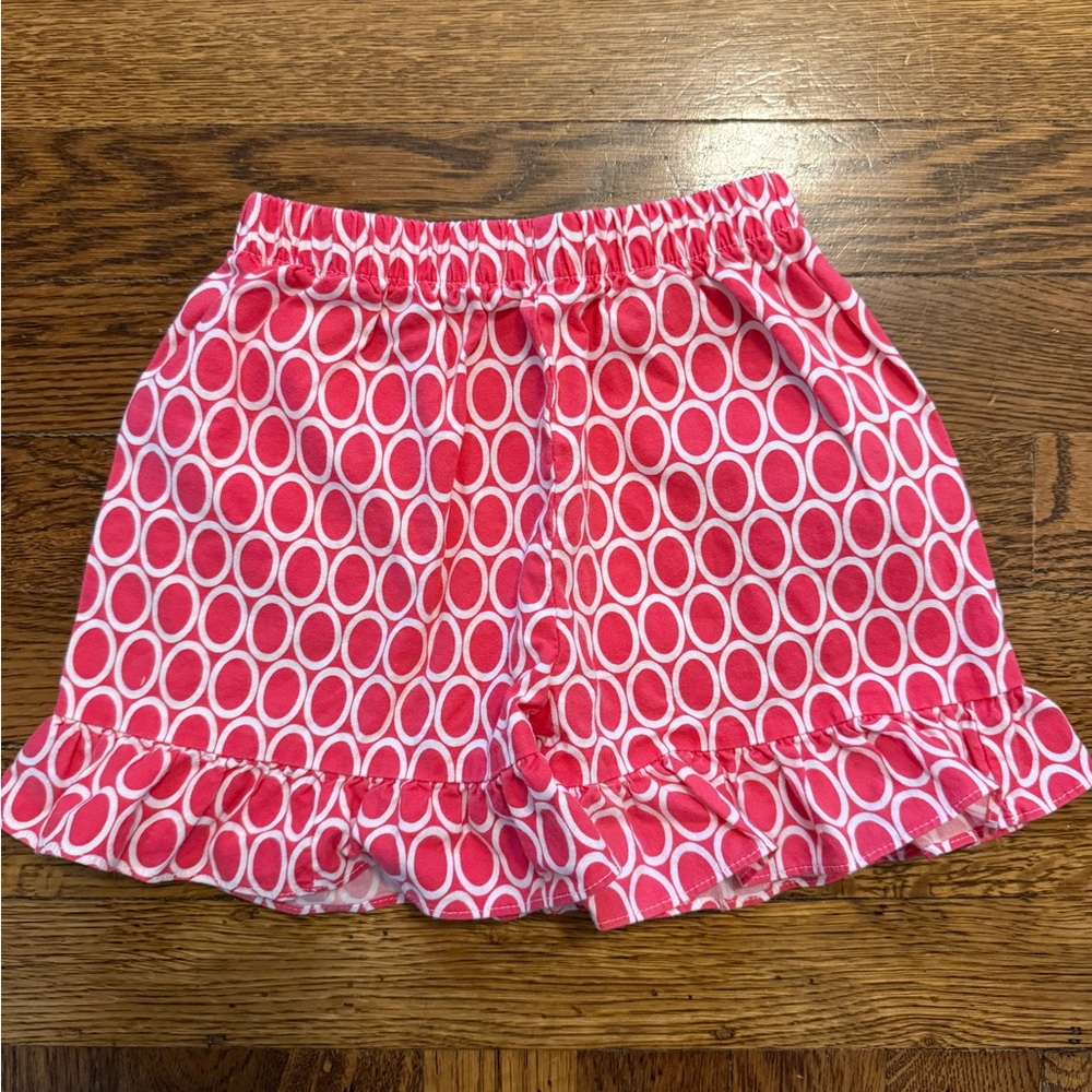 Little English Pink and White Ruffle Shorts